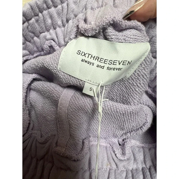 SIXTHREESEVEN The Sweat Short in Lavender Size Small NWT - Picture 4 of 6